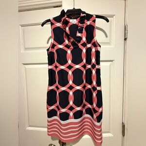 Crown & Ivy Pink Cowl Neck Sleeveless Mini Dress